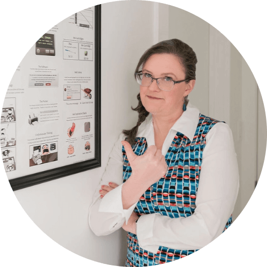 Nicole Lux-Ritchie gives a thumbs up